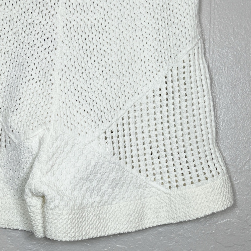 ZIMMERMANN Women’s Size 2/ US 8 White Raie Mesh Crochet-Knit Cotton Shorts - Picture 10 of 15